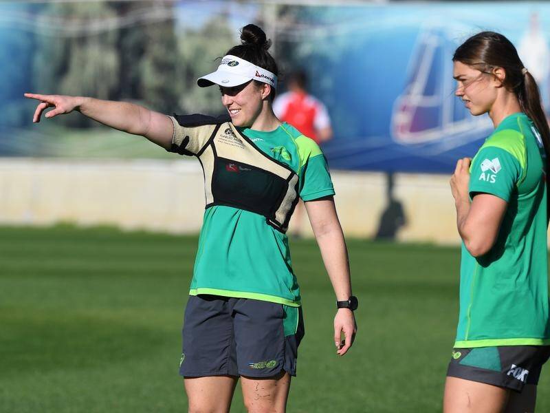 Emilee Cherry (left) has been named assistant coach for Australia's women's rugby sevens team.