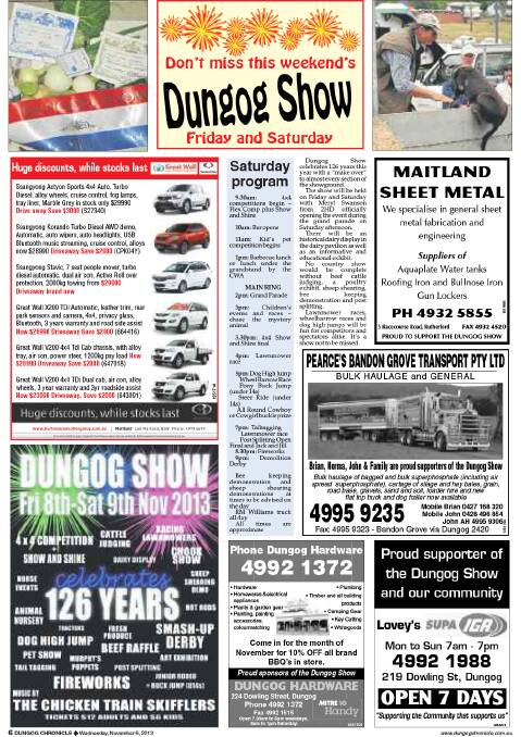 Dungog Chronicle Features