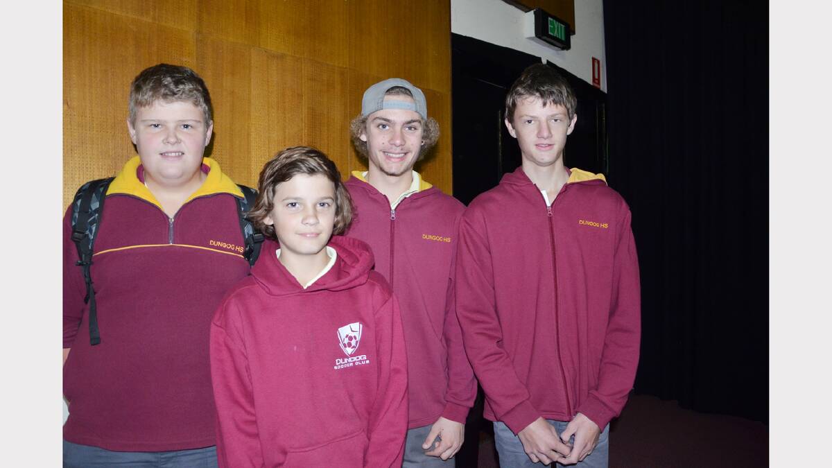Dungog students, back, Cameron Hipwell, Thomas Lewis; front, Wesly Urbanowicz and Ryan Dries
