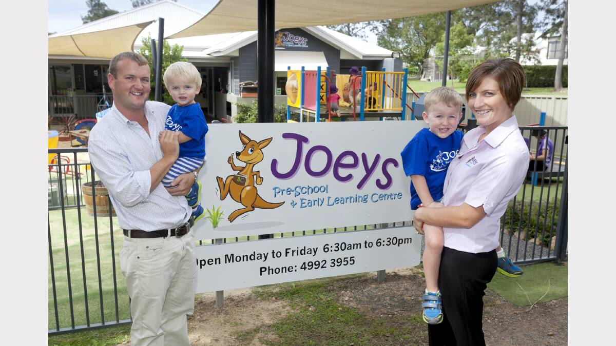 Tavis and Carolyn Chivers, with their children Ethan and Dane, are the new owners of Joeys Pre-school and Early Learning Centre