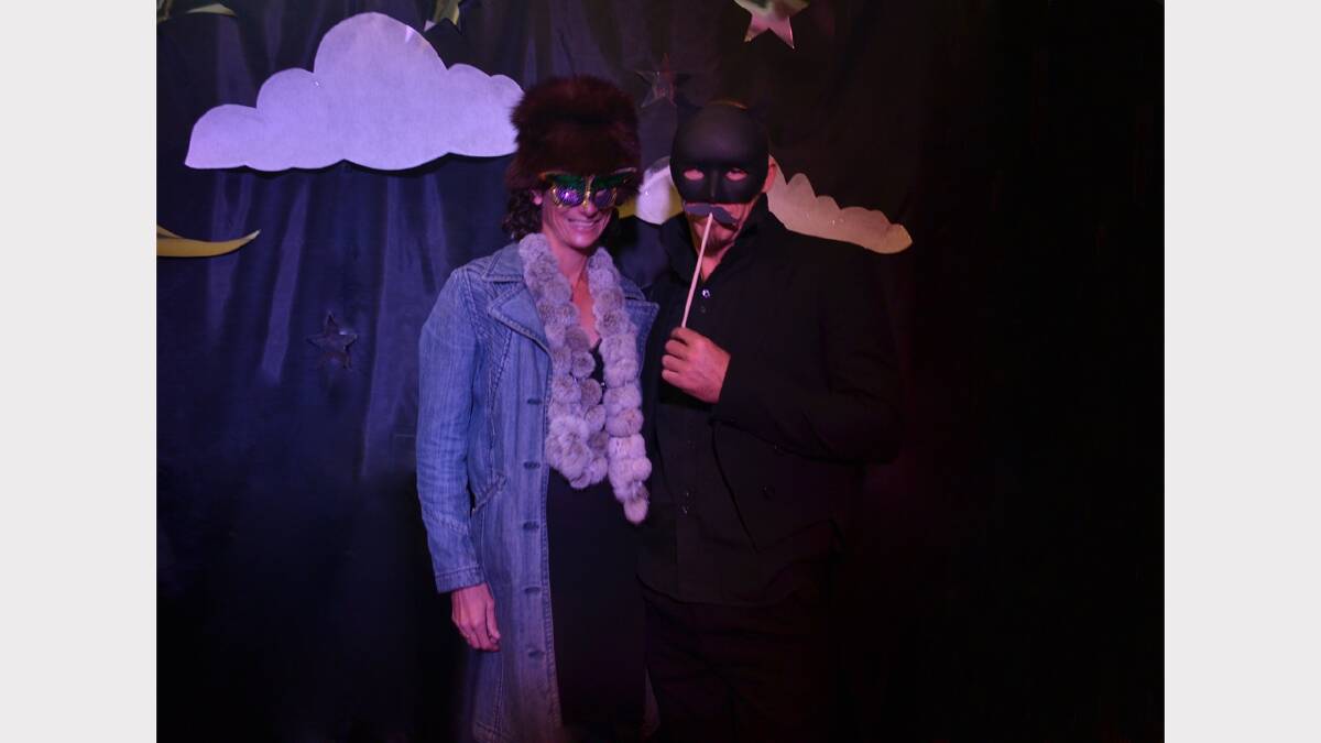 Annabel Kater and James Felton-Taylorhaving fun at the Dungog Masked Ball