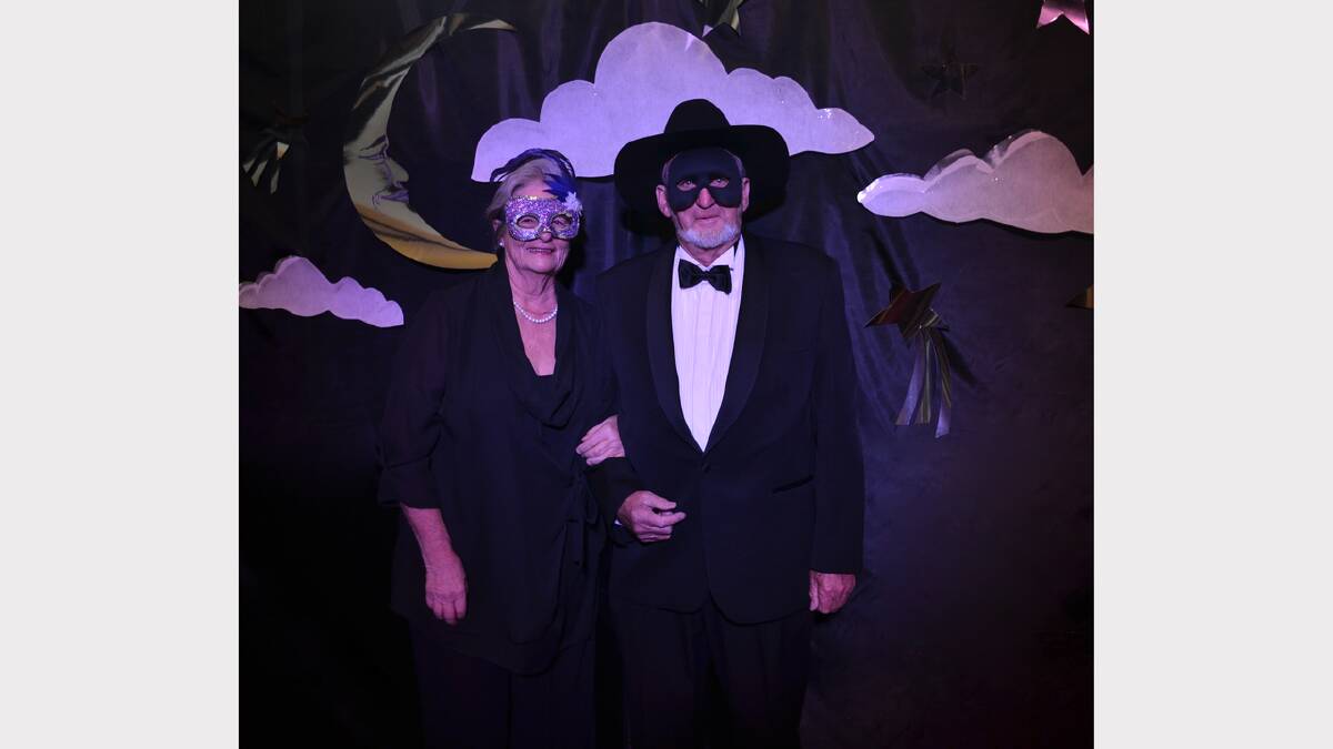 Tom and Min Boorer having fun at the Dungog Masked Ball