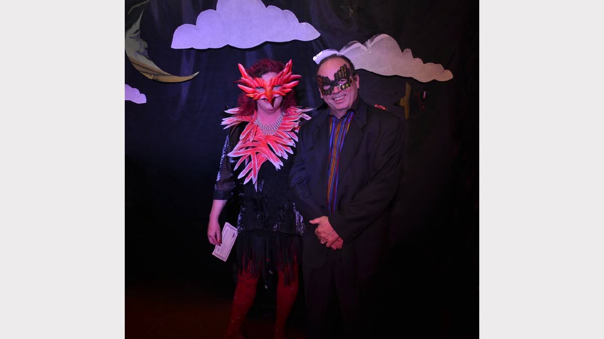 Jane Richens and Brian Doherty having fun at the Dungog Masked Ball