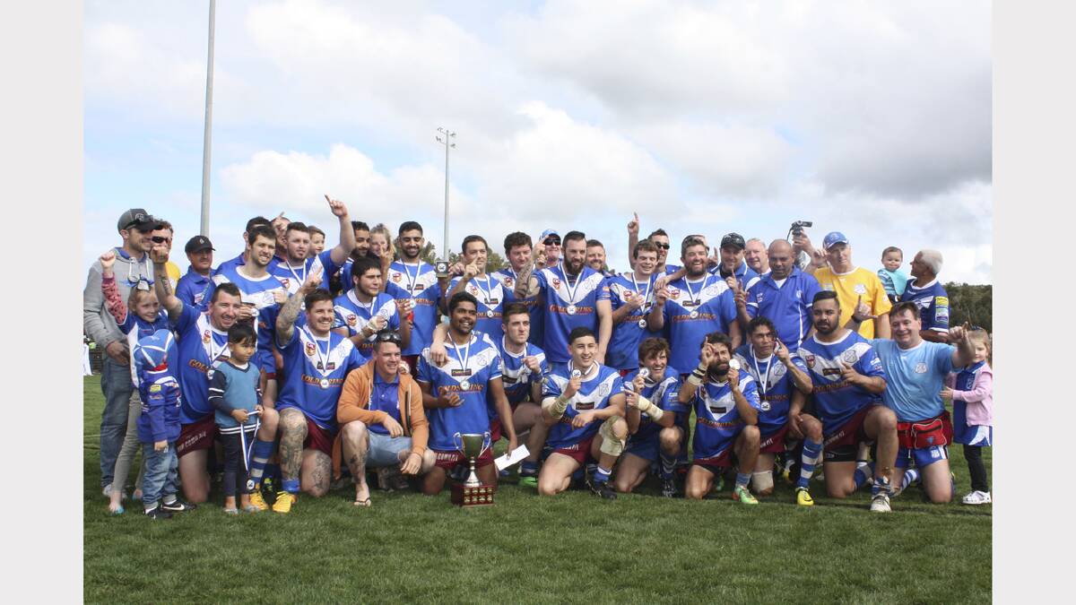Winners are grinners.  Paterson River Rugby League grand final winners.  Photos by Charles Elias