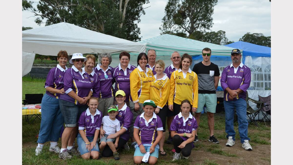 One of the many groups of walkers in the Dungog Shire Relay for Life