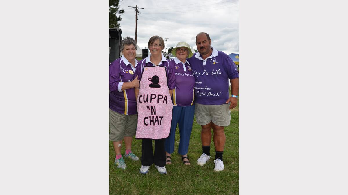 Lorraine Walker,  Elaine Andrews, Betty Kelehear and Warren McFadyen from Cuppa and Chat
