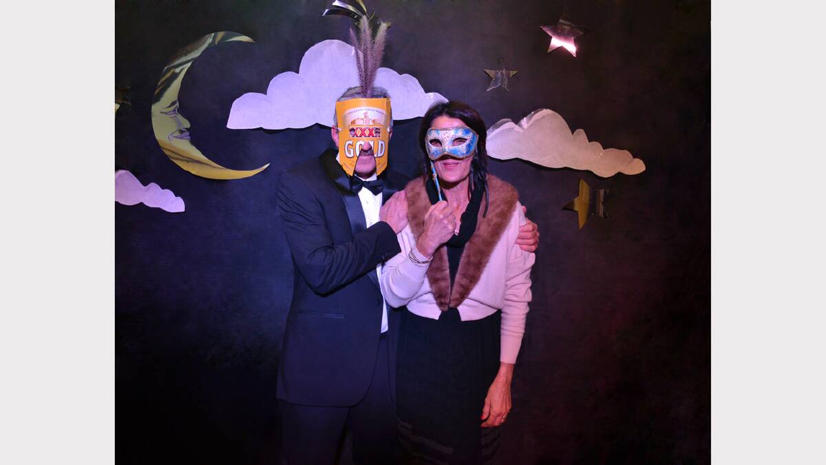 Dugald and Libby Alison having fun at the Dungog Masked Ball