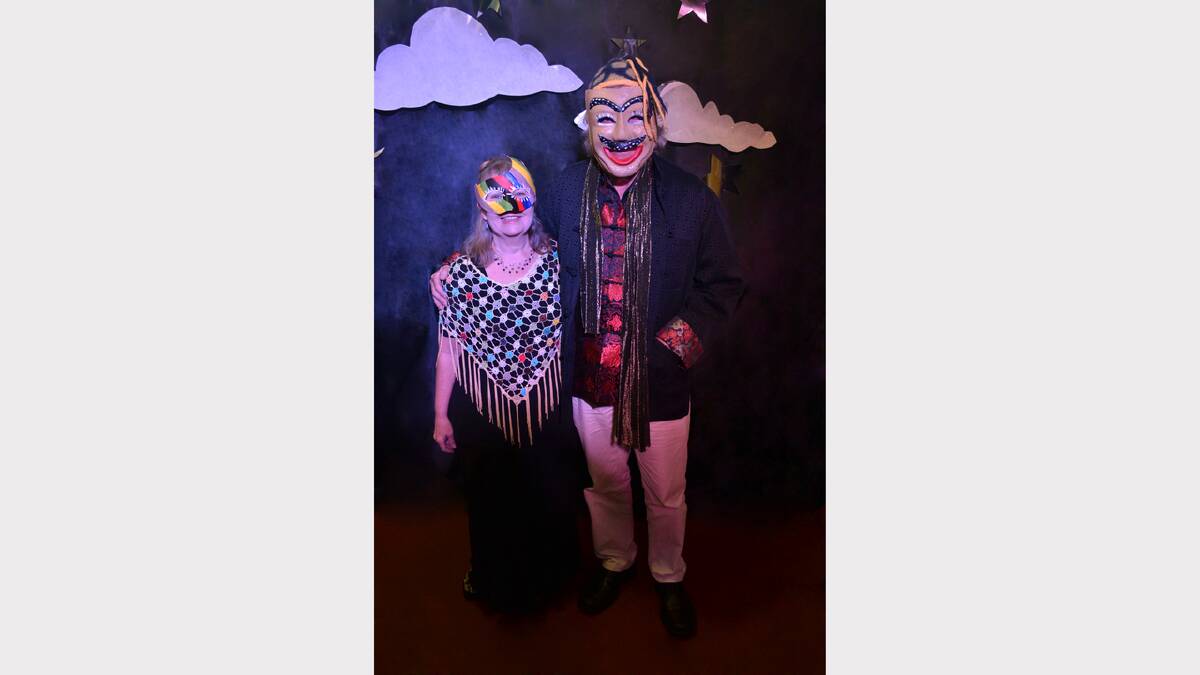 Jackie Luke and Greg Wilson having fun at the Dungog Masked Ball