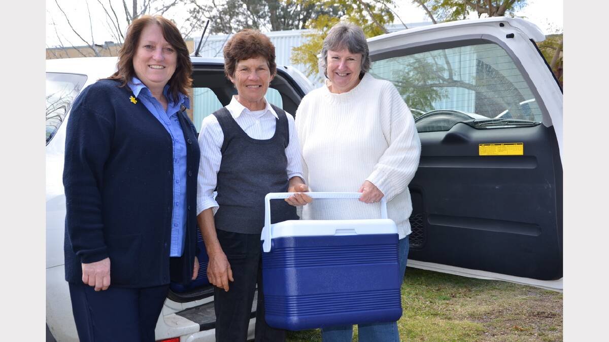 Meals on Wheel coordinator Kim Windebank with retiring volunteers Jan Watkins and Sandra Deasey,  The ladies have served a combined 20 years of delivering meals around Dungog