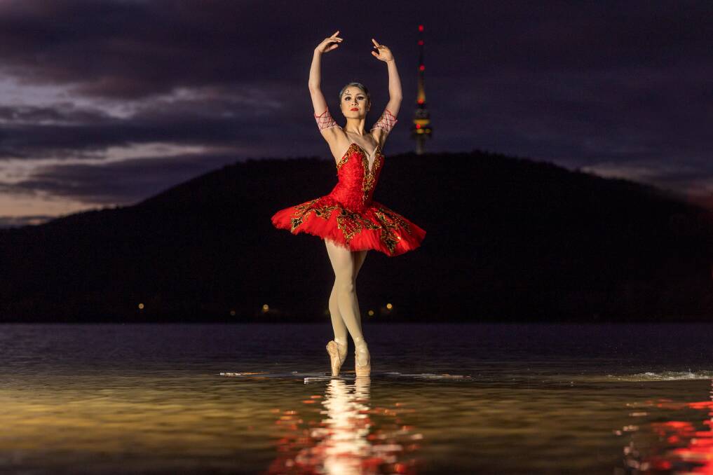 Gary Ramage's portrait of Ukrainian ballerina Mie Nagasawa on Lake Burley Griffin for The Canberra Times was joint winner of 2023 daily news Photo of the Year.

