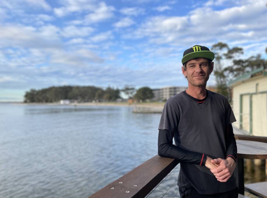 Luke Muir, 38, was on the brink of homelessness after the place he called home for eight years in Port Stephens was sold from underneath him. Picture by Alanna Tomazin 