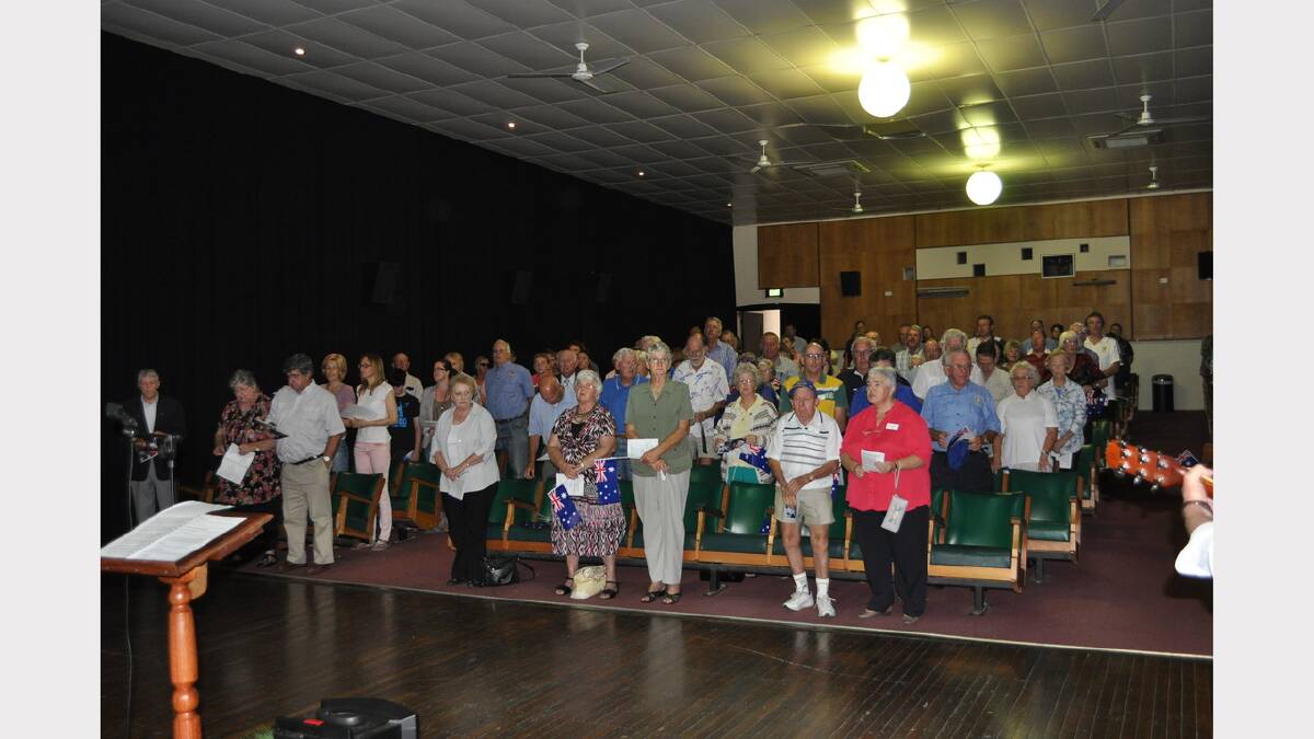 A large crowd gathered in the James Theatre to celebrate Dungog Shire's Australia Day celebrations