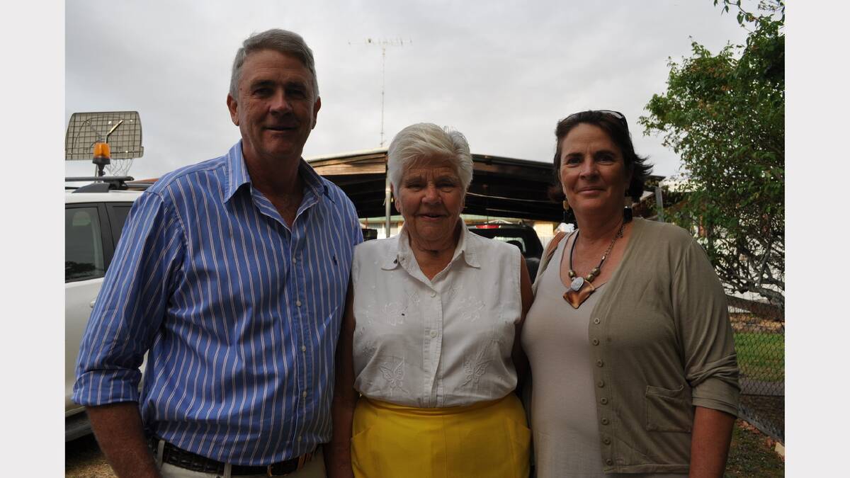 Dungog’s Citizen of the Year Margot Capp with son Tim and daughter Penny Dodd.