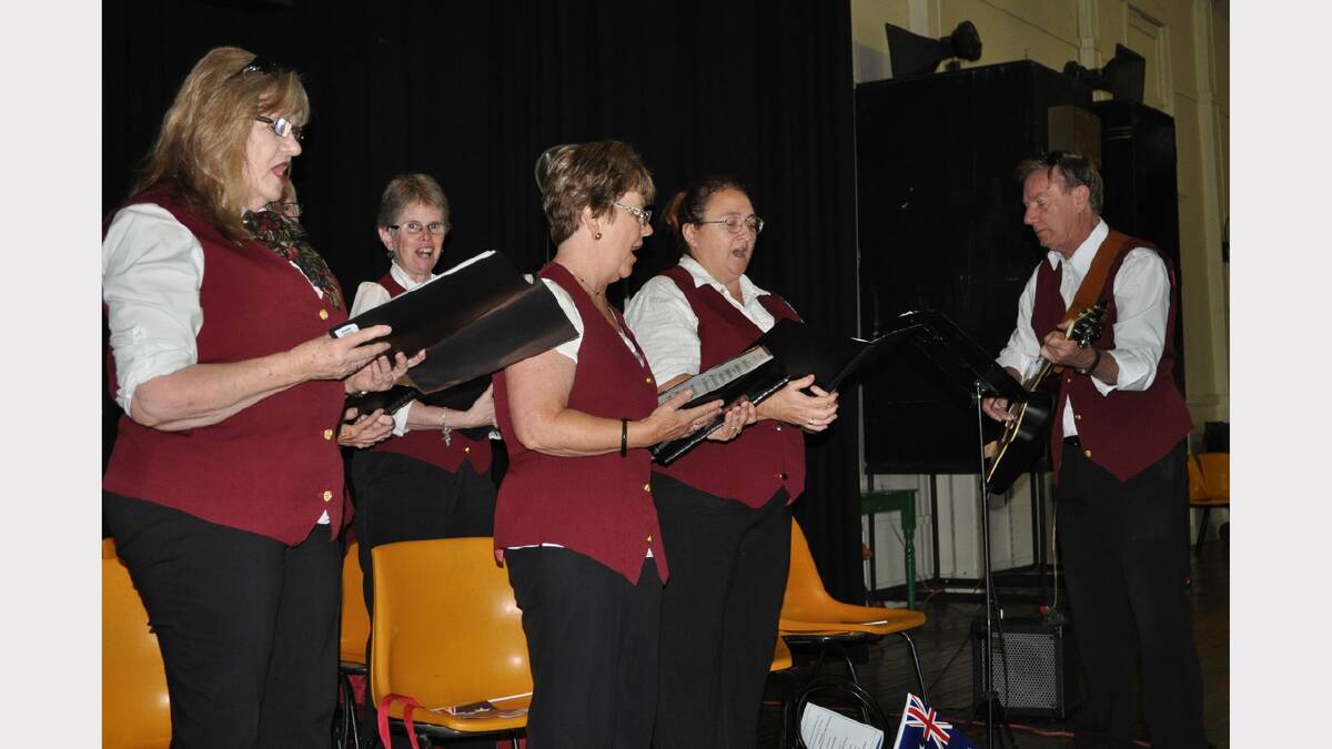 The Clarence Town Singers performing
