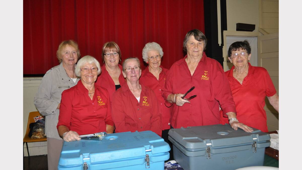 Dungog Lioness Club members, back, Lesley Wright, Jane Levick, Ruth Dircks; front, Pixie Jerome, Lorraine Gleeson, Joyce Byron and Margaret Moule.