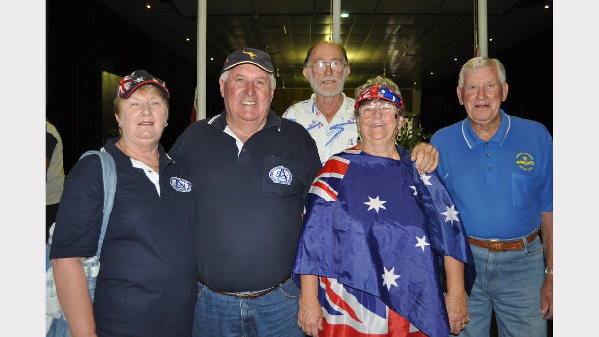 Maureen  and John Pryde, Peter and Dorne Doolan and Colin Wilkinson from Dungog Historical Car Club.